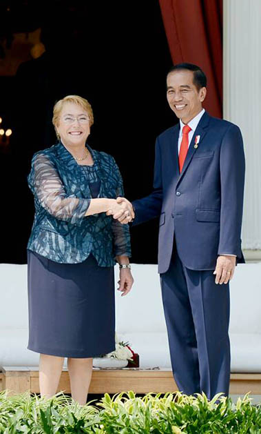 Presiden Joko  Widodo berterima kasih atas dukungan Cile di forum internasional.