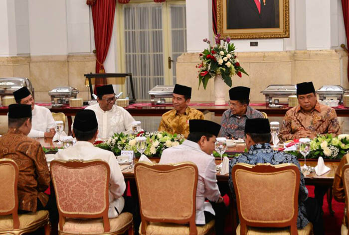 Kepala Negara dan Wakil Presiden Juusf Kalla bertemu dengan para pimpinan lemabaga tinggi negara untuk menyamakan visi.