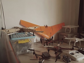 Drone sebagai karya inovasi mahasiswa F MIPA UGM (Foto Humas UGM)