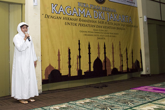Ketua Pengda Kagama DKI Jakarta Meinarwati ingin kegiatan buka puasa bersama bisa menjalin silahturahmi. Fajar/KAGAMA.