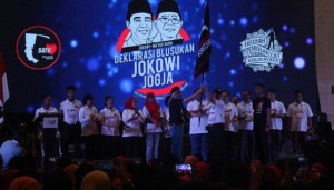 Alumni Perguruan Tinggi se-DIY Deklarasikan “Relawan Blusukan Jokowi Jogja”.(Foto: Maulana)
