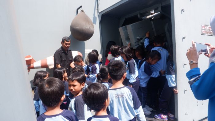 Antusiasme anak-anak TK Pedagogia saat berkunjung ke Museum Bahari Jogja. Foto: Kinanthi