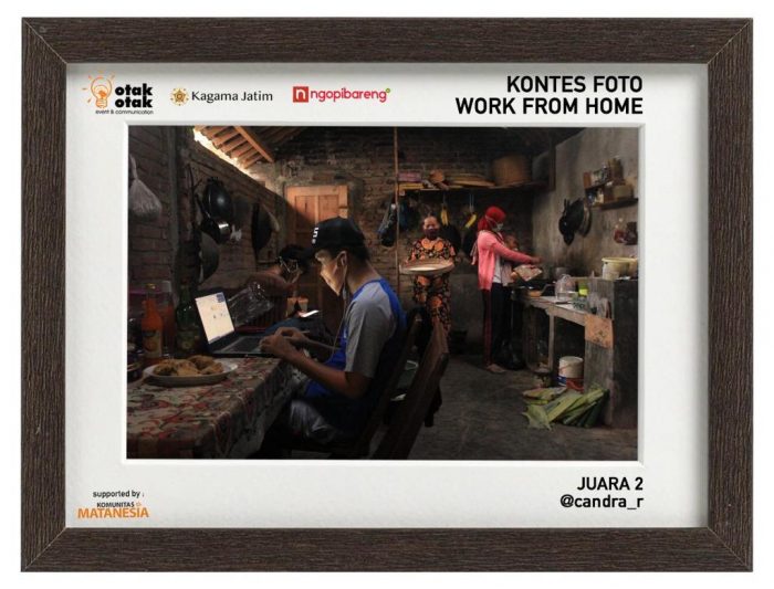 Sebanyak 7 dari 1148 kiriman foto berhasil dipilih sebagai pemenang oleh Tim Juri Kontes Foto WFH 2020. Secara tidak sengaja, para pemenang berasal dari seluruh wilayah Indonesia. Foto: KAGAMA Jatim