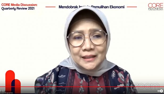 Hendri Saparini, Ph.D, Founder & Ekonom Senior CORE Indonesia optimis pertumbuhan ekonomi Indonesia tidak hanya mencapai angka 4 persen. Foto: Ist