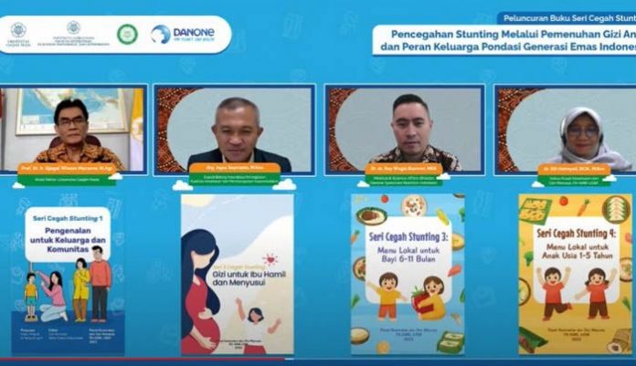 UGM dan Danone Specialized Nutrition (SN) Indonesia meluncurkan Buku Seri Cegah Stunting untuk membantu pemerintah menurunkan stunting. Foto: ugm.ac.id