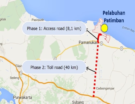 Peta jalur menuju Patimban (Foto ISTIMEWA)