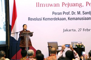 Mentri PMK Puan maharani menilai gelar pahlawan patut diberikan kepada  Prof. Sardjito sebagai tokoh yang memiliki kotribusi yang luas bagi Bangsa Indonesia (Foto: Firsto) 