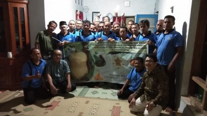 Fakultas Biologi Kenalkan Labu Susu di Desa Madurejo, Prambanan.(Foto: Dok. Fabio)
