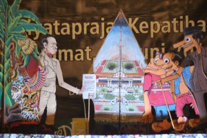 Fragmen Wayang Republik Berkolaborasi dengan Tetaer KAGAMA, membabar riwayat Djogja Kembali.(Foto: Dok. Taufiq)