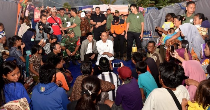 Presiden Temui Korban Gempa di Lombok Utara.(Foto: Dok. Biro Pers Setpres)