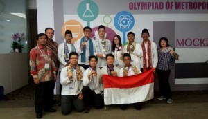 Tim Pelajar DKI Jakarta Juara Kedua Olimpiade Metropolis di Moskow.(Foto: Dok. KBRI Moskow)