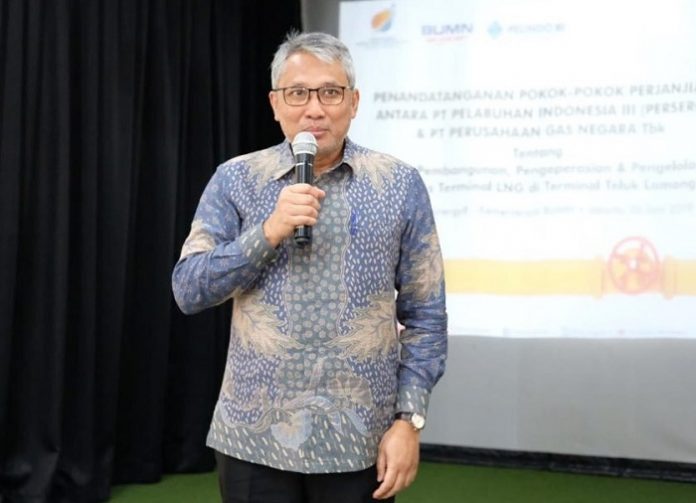 Direktur Utama PT PGN Gigih Prakoso Soewarto gandeng UGM guna mengedukasi serta mensosialisasikan pada masyarakat penggunaan gas lewat jaringan gas yang digelar PGN aman. Foto : Istimewa