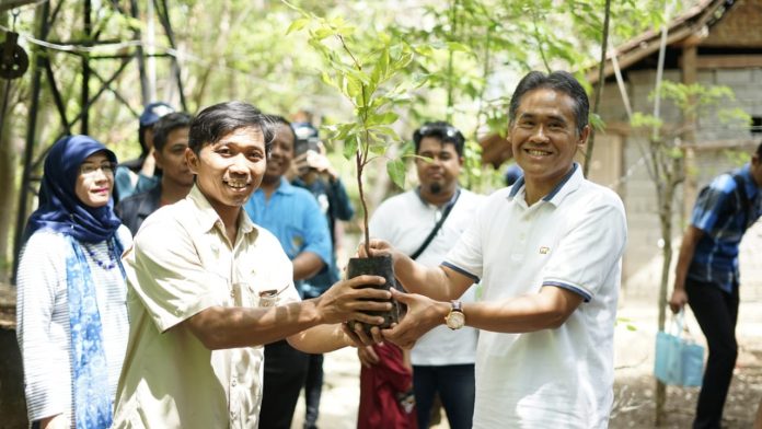 Pada puncak Harmoni Inklusi 2019 ini, diselenggarakan kegiatan menanam pohon bersama difabel, pada Minggu (1/12) di Hutan Pendidikan Wanagama, Gunungkidul. Foto: Humas UGM
