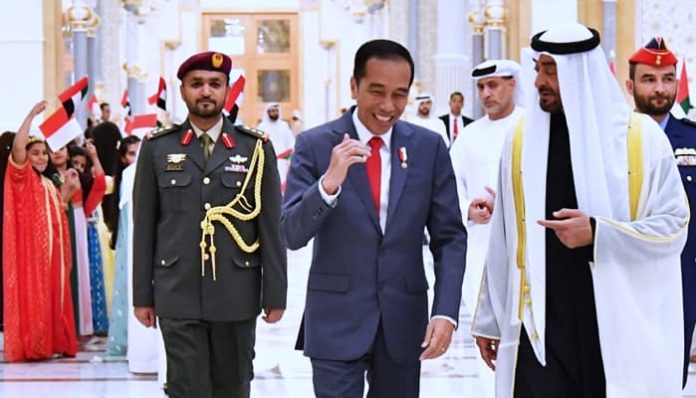 Presiden Jokowi hendak bertemu Putra Mahkota Sheikh Mohamed bin Zayed (MBZ), serta menyampaikan pidato kunci di Abu Dhabi Sustainability Week. Foto: Istimewa