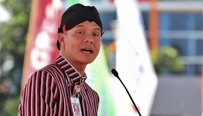 Ketua Umum Pengurus Pusat KAGAMA Ganjar Pranowo menyampaikan sebuah pesan untuk Pengda KAGAMA Lampung. Foto: Jateng Today