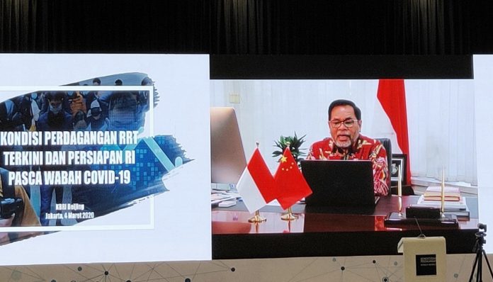 Duta Besar RI untuk Tiongkok, Djauhari Oratmangun, menyampaikan kans perdangan antara Indonesia dan Tiongkok pasca virus corona. Foto: Ist
