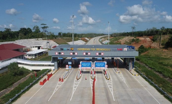 Tol Lubuk Linggau - Curup - Bengkulu Seksi 3 Bengkulu – Taba Penanjung telah beroperasi sepanjang 16,725 kilometer pada Agustus 2022. Foto: Kementerian PUPR